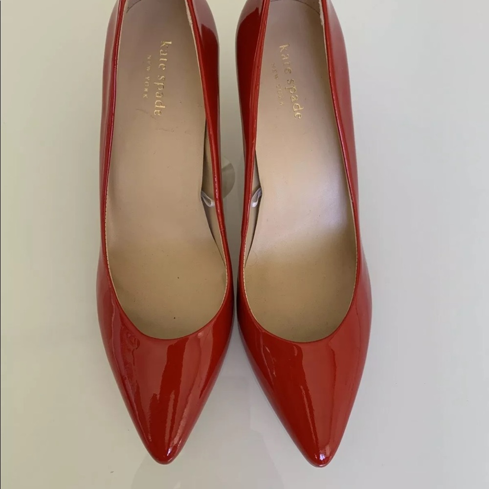 Kate Spade Vida Red Patent Leather Heel Shoe Pump. - Picture 6 of 11